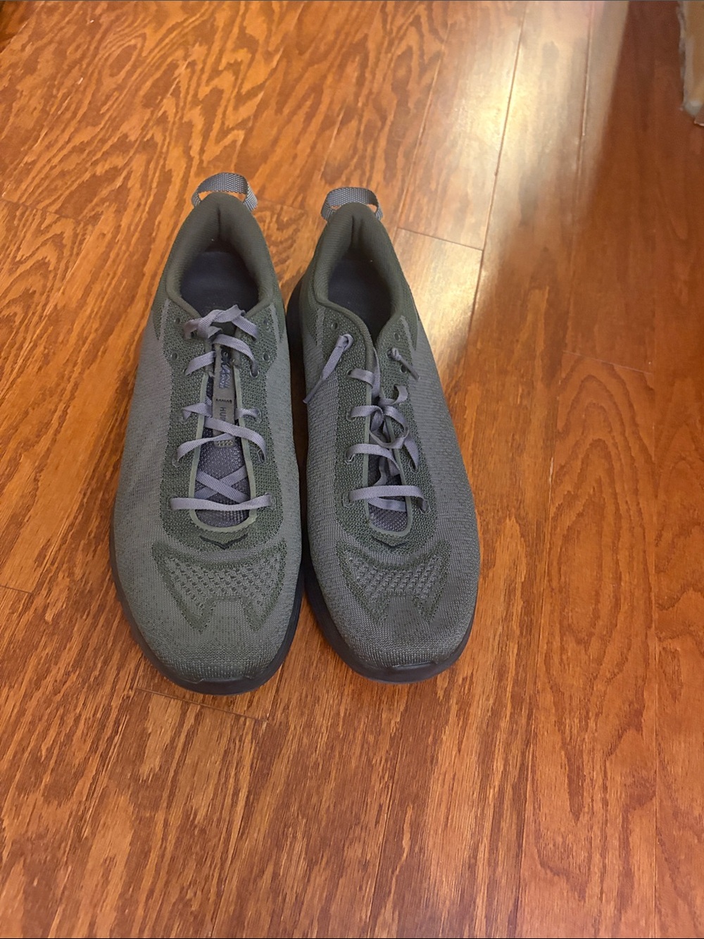 Hoka Men's Knit Trainer in Olive Gray